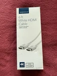 Insignia 6ft White Hdmi Cable New In Box 4k Ultra Hd Model: 16l15t. Fixed Price $11.25.
