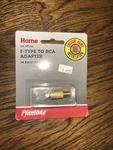 Pfantone Nos F-type To Rca Adapter 24 Karat Gold Plated. Fixed Price $14.99.