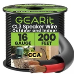 Gearit 16 Gauge Speaker Wire Cable,16 16/2 Awg-200 Ft, Black-cca. Fixed Price $93.99.