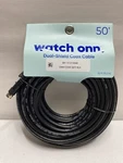 Onn. 50ft (15.2 M) Coax Cable Dual-shield Rg6 Black New In Original Packaging.. Fixed Price $14.90.
