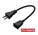 1.6ft 0.5m Usa Outlet Saver Power Extension Cord Cable 125v 10a 2 Prong. Fixed Price $12.49.