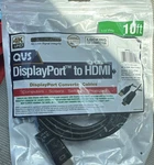 Qvs Displayport Male To Hdmi Conversion Cable 10 Ft Black Dphd-10. Fixed Price $6.99.