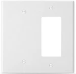 Bates Combination Wall Plate, Decorator/blank, 2 Gang Switch White. Fixed Price $14.33.