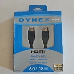 Dynex Hdmi Cable Black 6 Ft (1.8 M) Full Hd 1080p Round Universal Dx-av002. Fixed Price $10.00.