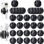 Desk Cable Management Cord Organizer, 24 Pack Black Self Adhesive Holder Ca. Fixed Price $20.99.