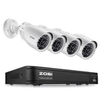 Zosi Hdmi Ahd 4ch 1080p Dvr Outdoor Cctv 4x720p Cameras Vision Security System. Fixed Price $109.99.