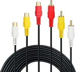 Av Extension Cable - Gold Plated 3 Rc-a Male To Female Audio Video. Fixed Price $12.17.
