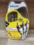 Philips 6ft. Composite Video Cable 24k Gold Plated Connectors Dvd Tv Sat Recv. Fixed Price $8.99.