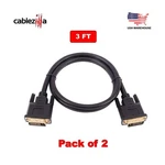 2-pack - 3ft Dvi-d To Male Cable Dual Link 24+1 Pin Hdtv, Pc, Monitor Cord. Fixed Price $15.35.