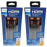 Philips 10' Elite Premium High-speed 4k Hdmi Cable With Ethernet Lot Of 2. Fixed Price $17.99.