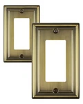 Zillsea Decorative Metal Wall Plates, Switch 1 Decorator 2pk, Antique Brass. Fixed Price $14.76.