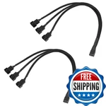 Pagaloce 3 Way 4-pin Pwm Fan Splitter Cable 2-pack 12 Inches Pc 1. Fixed Price $11.69.