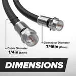 Rg6 Coaxial Cable 30 Ft - Coax For Tvs, Antennas, Internet, Catv, Audi. Fixed Price $24.99.