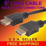 Hdmi Cable 6ft Premium For Bluray 3d Dvd Ps3 Hdtv Xbox Lcd 1080p Ultra-4k Tv. Fixed Price $17.97.