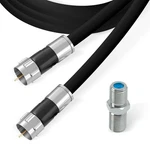 Rg6 Coaxial Cable With F Connectors, High Speed Internet And Tv Cord Black. Fixed Price $16.09.