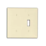 2pc Leviton 80706-t Combo Wallplate, 2-gang, Toggle/blank, Nylon, Lt Almond. Fixed Price $22.27.