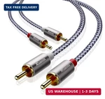 2rca Cable 6 Ft, Male To Stereo Audio Cables Shielded Braided 2rc. Fixed Price $8.11.