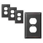 Dewenwils 4-pack Duplex Wall Plate, Mid Size 1-gang 4.92" 4 Pack, Aged Bronze. Fixed Price $22.99.