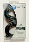 Onn Hdmi Cable 12 Ft - 2 Pack High Speed W/ Ethernet. Fixed Price $16.99.
