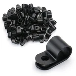 Baomain Cable Clamps, R-type 3/8 Inch Nylon Wire 3/8"(100pcs), Black. Fixed Price $12.64.