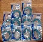 10 Cablestogo Cat5e Ethernet Cables Green 7ft Molded Ctg #15194 New Sealed. Fixed Price $24.99.