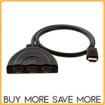 Three Port Hdmi Pigtail Switch 3 Selector Switcher 1080p Tv Monitor Pc Mac. Fixed Price $17.49.