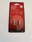 Ge Coax Cable Extension Adapter #33203 ( 2 Count ) Tv Accessories Audio Vide New. Fixed Price $8.49.