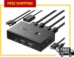 Ugreen Hdmi Kvm Switch 1 Monitor 2 Computers With 4 Usb Ports Support 4k 60hz. Fixed Price $52.99.