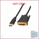 Amazon Basics Displayport To Dvi Display Cable, 1920x1080p, 1080 60hz, Gold-plat. Fixed Price $14.39.
