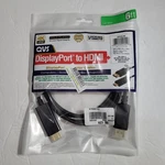 Qvs-displayport To Hdmi-converter-4k Uhd-gold Plated-6ft.-1.82 Meter-av Cables. Fixed Price $10.00.