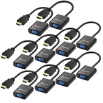 Moread Hdmi To Vga, 10 Pack, Unidirectional Goldplated Vga Adapter Ma.... Fixed Price $93.89.