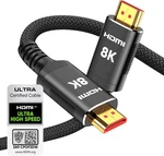 Snowkids 8k Certified Hdmi 2.1 Cable 10 Ft, Non-slip Nylon Braided, 48gbps Ultra. Fixed Price $14.00.