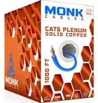 Cat6 Plenum Cable 1000ft 100% Pure Copper Utp, 23awg, 550mhz Dsx-8000 Ce. Fixed Price $287.63.