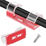 Xhf 50pcs Medium Self Adhesive Cable Clips Clear,wire Management Wir. Fixed Price $13.31.