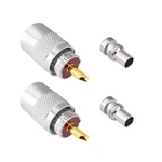 Goupchn Pl259 Coax Connectors 2 Pack Uhf Male Plug Solder Adapters With Reduc.... Fixed Price $14.46.