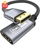 Displayport 1.4 To Hdmi 2.1 Adapter 8k 60hz/4k 120hz Unidirectional Dp Male H. Fixed Price $15.63.