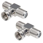Rfadapter Coaxial Cable Splitter, Tv Splitter 2 In 1 Out Pack, Silver. Fixed Price $9.11.