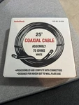 Radio Shack 25 Ft. White 75 Ohm Coax Cable 15-1534. Fixed Price $4.50.