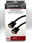 Monster 140050-00 Just Hook It Up High Resolution Vga Computer Cable 6 Ft.. Fixed Price $15.00.