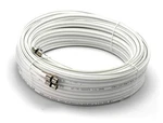 White 75ft Dual With Ground Rg6 Coaxial Quality Compression Connectors. Fixed Price $57.97.
