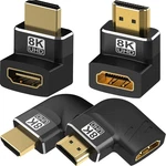 4 Pack 8k Hdmi 2.1 Male To Female Adapter Connector Up Down Left Right Angle 90. Fixed Price $16.95.