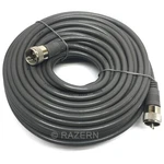 Steren 50 Ft Gray Rg8x Mini-8 Coax Coaxial Pl259 Uhf Ham Cb Radio Antenna Cable. Fixed Price $39.95.