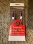 Iworld 3.5mm Metallic Audio Cable For Iphone Ipad Android Galaxy Length: 6 Ft. Fixed Price $5.49.