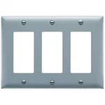 Pass & Seymour Tp263gry 3gang Wall Plate, Decorator, Nylon, Standard - Gray. Fixed Price $212.22.