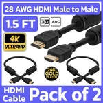 4 Pack 1.5 Ft Hdmi Cord W/ Ferrite Cores M To Tv Monitor Pc Nintendo. Fixed Price $20.49.