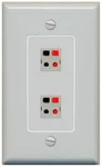 Riteav 2 Port Speaker Wire Plug Jack Wall Plate - 1 Gang Gray/gray. Fixed Price $17.12.