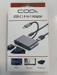 Codi 4-in-1 Usb-c Display Adapter Hdmi, Vga, Pd, Usb-a 3.0. Fixed Price $22.40.