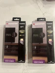 2x Monster Mhv1-1026-pur 6 Feet 4k Hdr 21 Gbps 2 Purple Led Light Hdmi Cable. Fixed Price $17.99.
