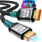 10k 8k Hdmi Cable 2.1, Available 1.5ft, 3.3ft, 5ft, 6.6ft, 10ft, 1.5feet. Fixed Price $6.29.