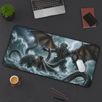 Cthulhu Vs Kraken Desk Mat Sea Monster Battle Gaming Mouse Pad Gamer Gift. Fixed Price $35.10.